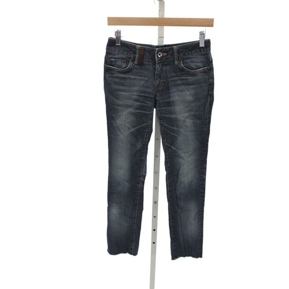 PRPS Unisex Cropped Straight Dark Blue Mid Rise Jeans Size 26